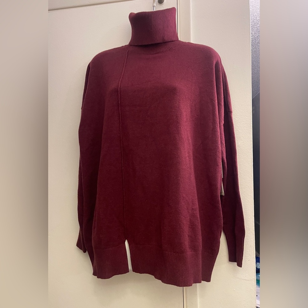 🚨New RD Style Stitchfix Sweater Turtleneck Burgandy Women’s oversized
